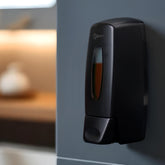 Robustt Manual Wall Mounted Liquid Soap Dispenser - Black (350 ml, Pack of 1)